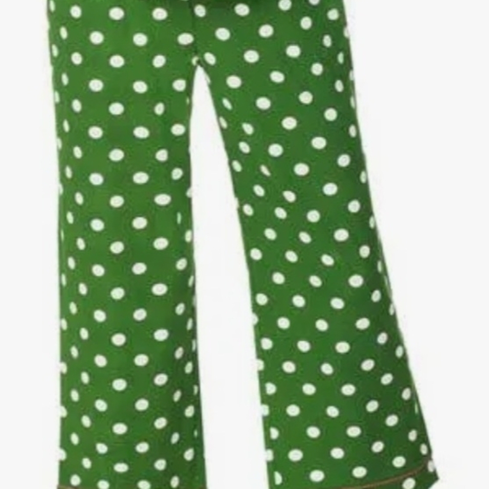 kate spade Green and White Polka Dot Kids Pajama Bottoms